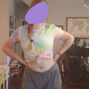 pastel tie-die t-shirt